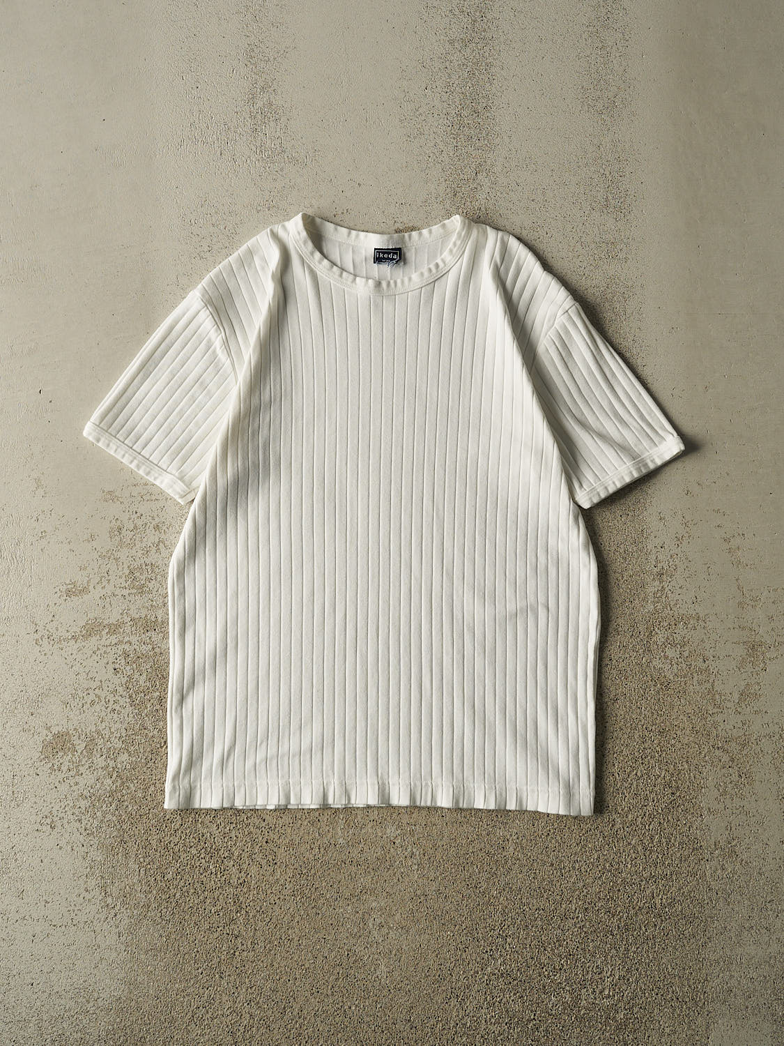 Vintage 90s White Ikeda Thermal Tee (L)