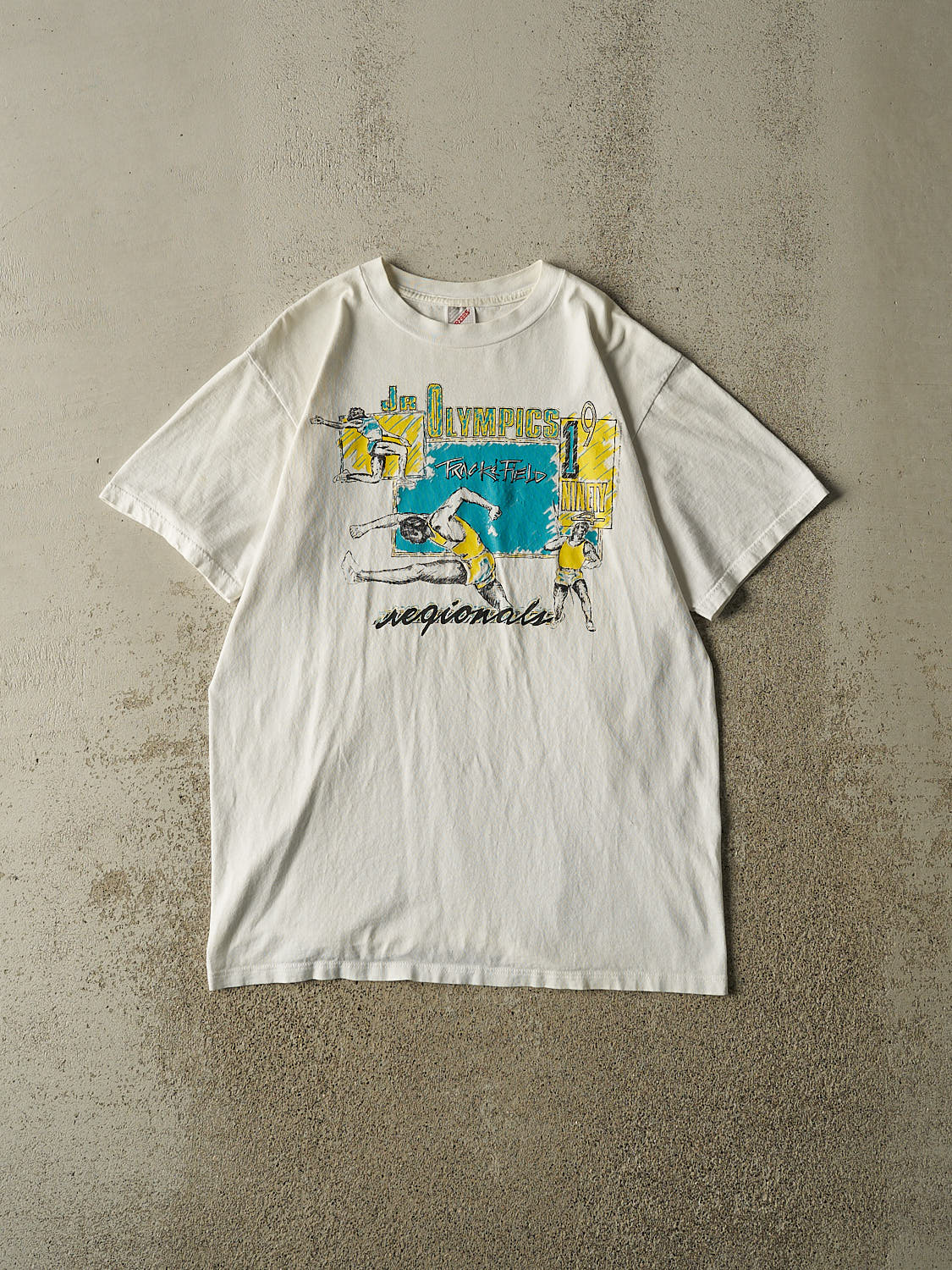 Vintage 94' White Junior Olympics Track & Field Tee (L)