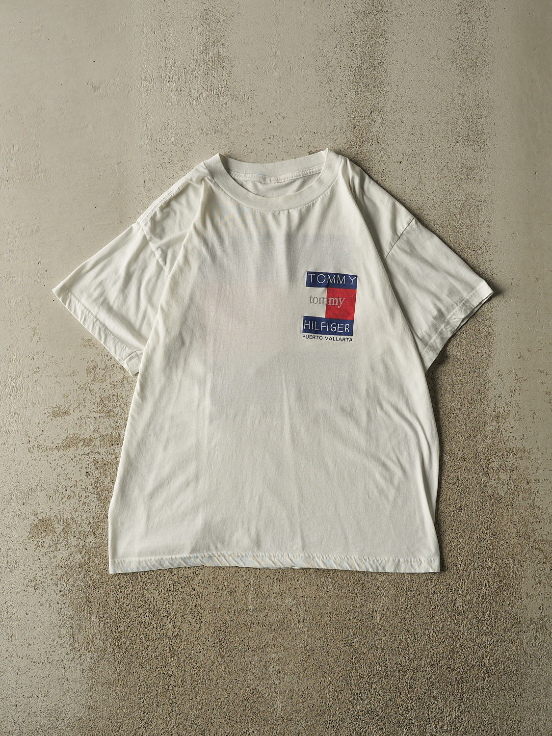 Vintage 90s White Tommy Hilfiger Mexico Tee (M)