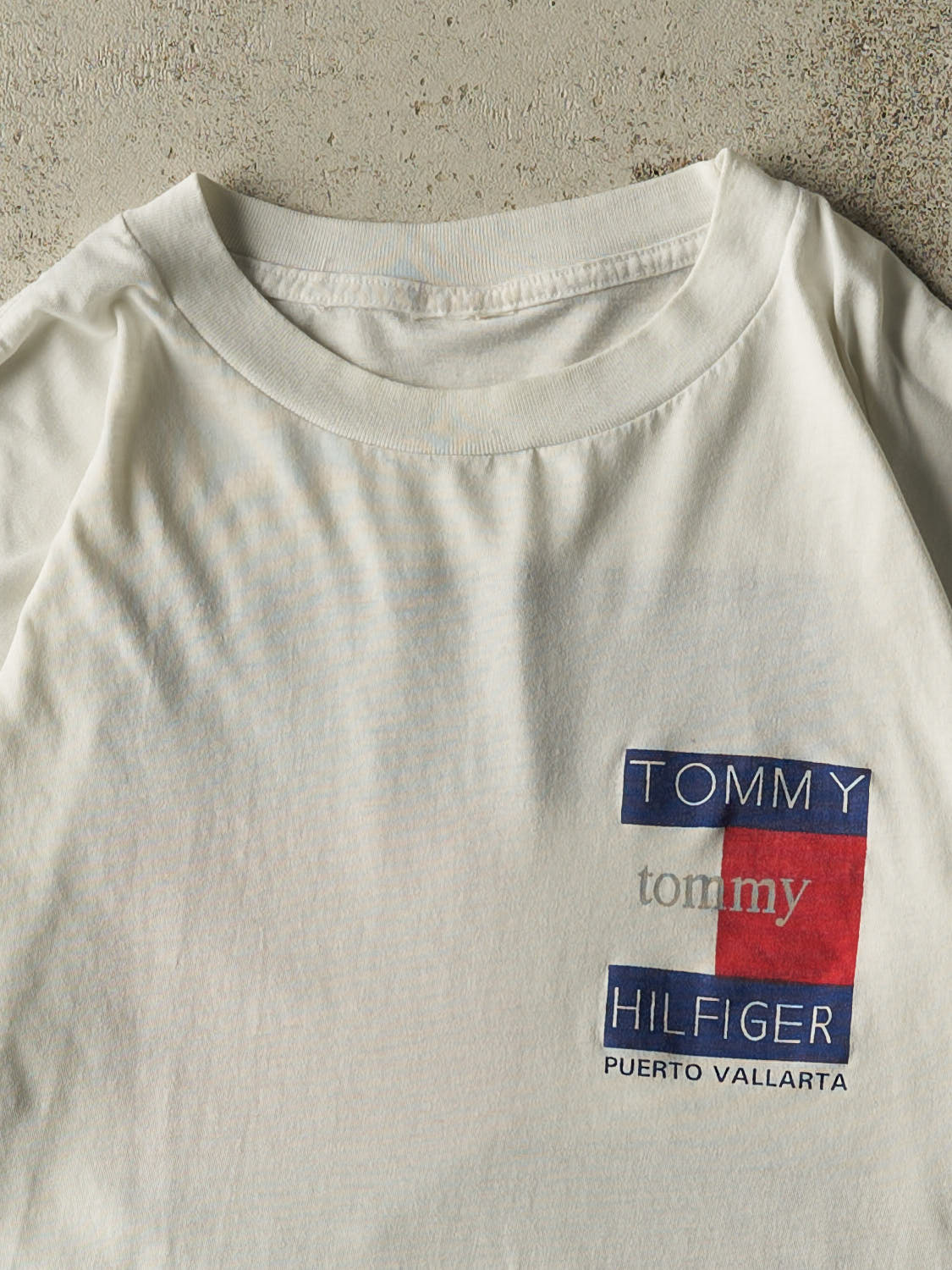 Vintage 90s White Tommy Hilfiger Mexico Tee (M)