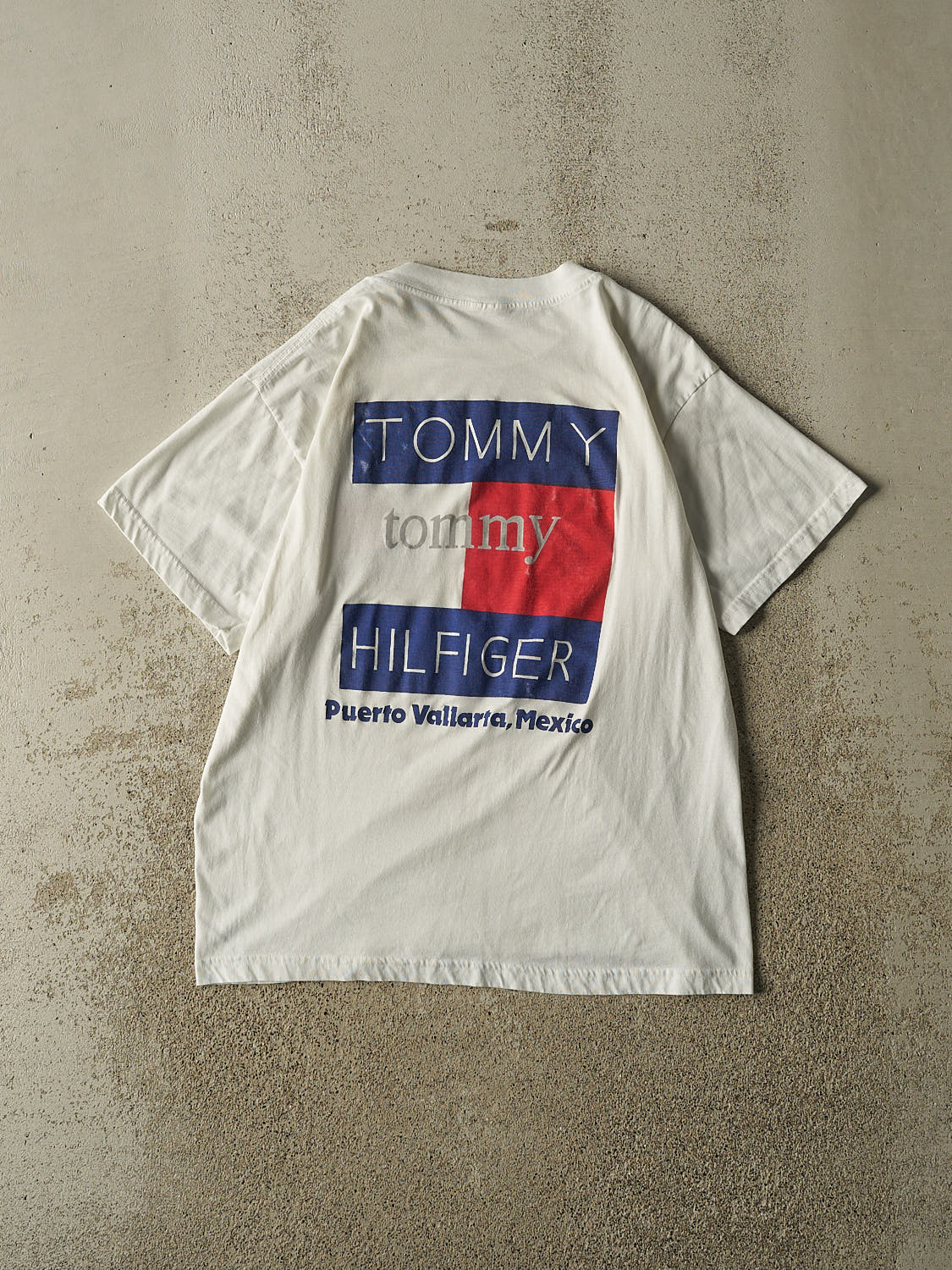 Vintage 90s White Tommy Hilfiger Mexico Tee (M)