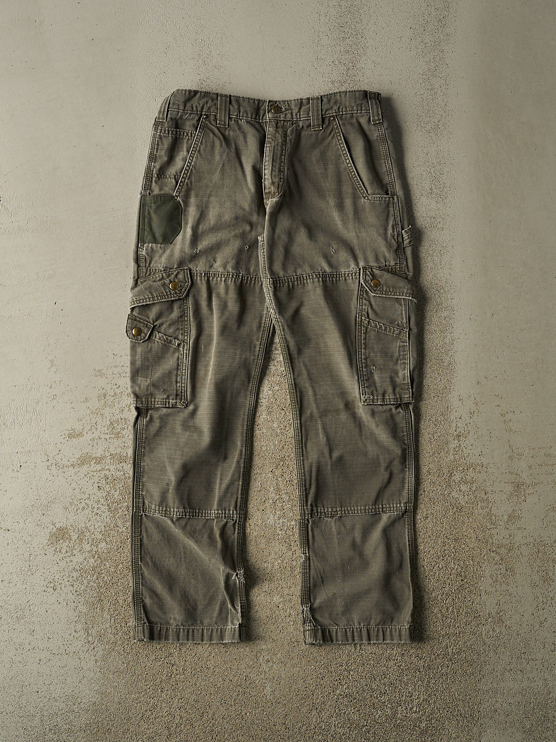 Vintage Y2K Green Carhartt Double Knee Cargo Carpenter Pants (32x31)