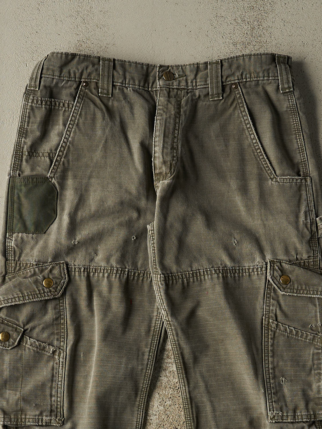Vintage Y2K Green Carhartt Double Knee Cargo Carpenter Pants (32x31)
