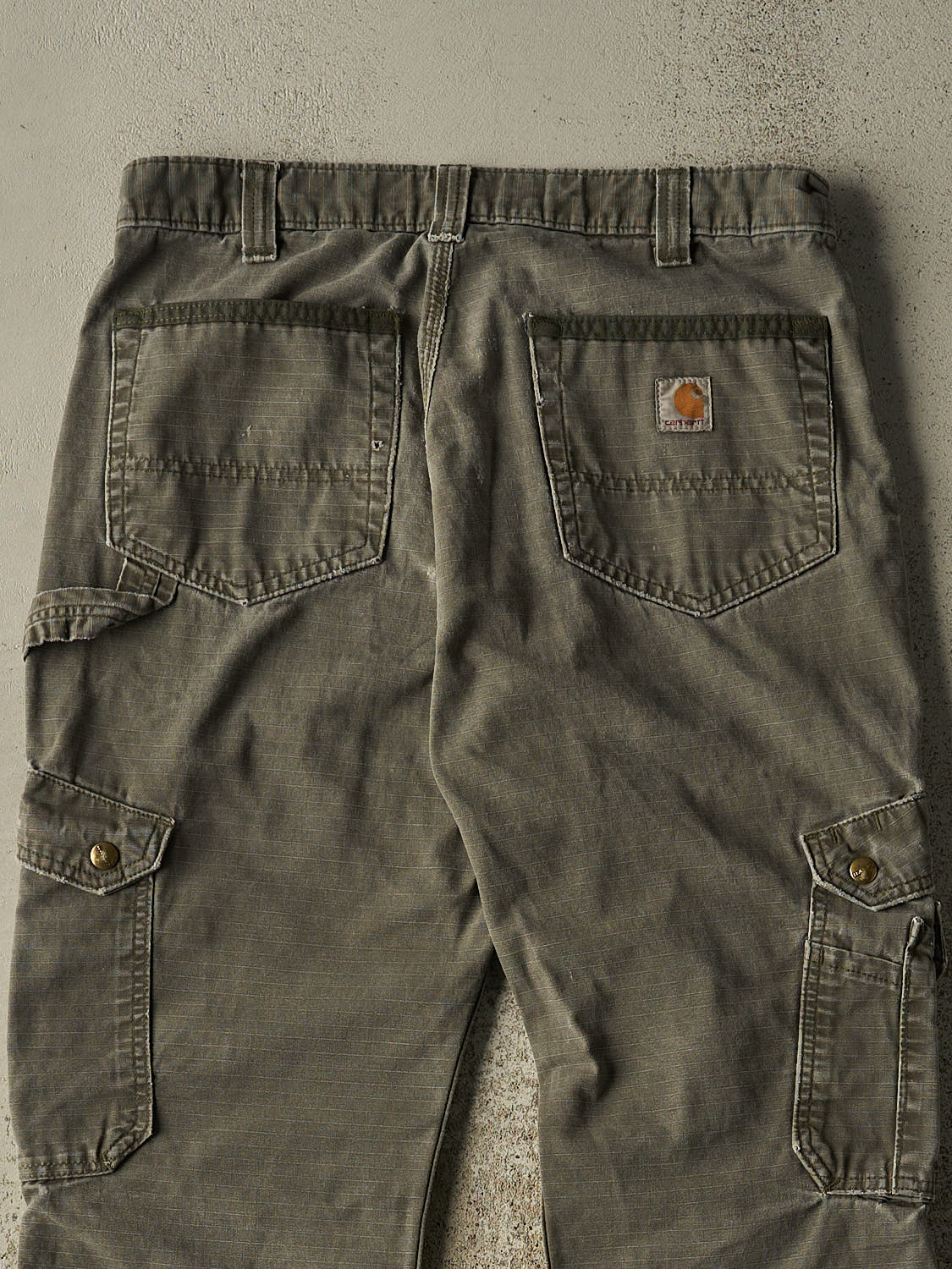 Vintage Y2K Green Carhartt Double Knee Cargo Carpenter Pants (32x31)