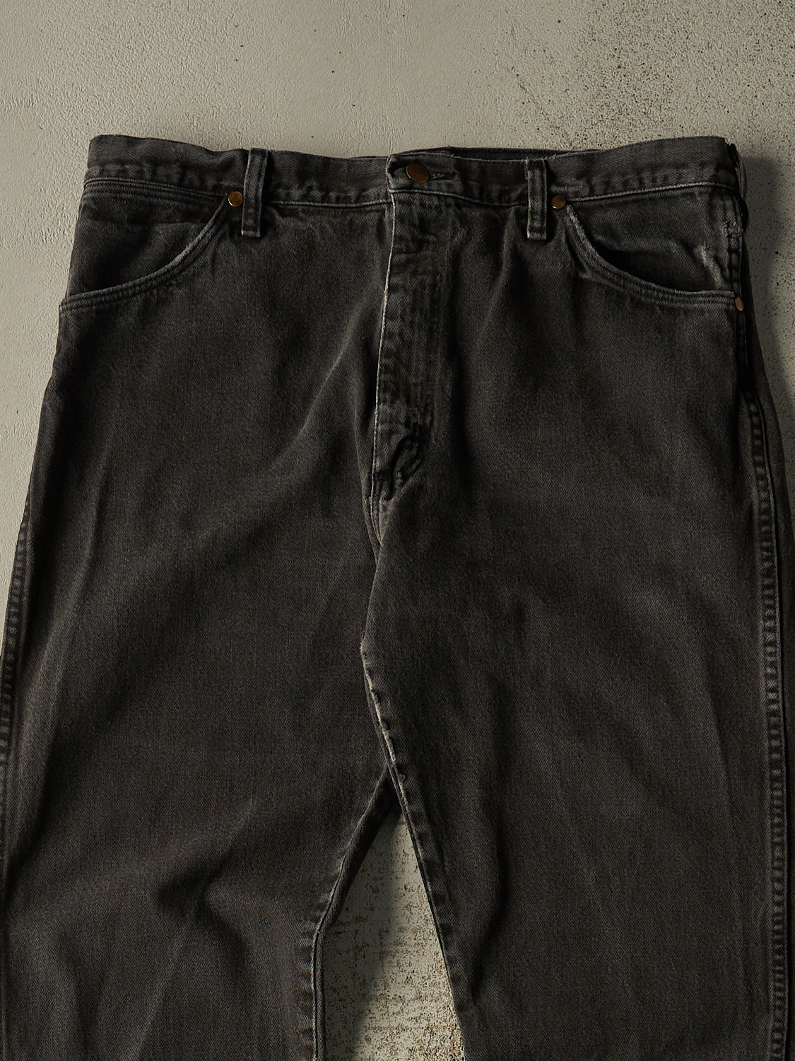 Vintage 90s Faded Black Wrangler Denim Pants (36x33.5)