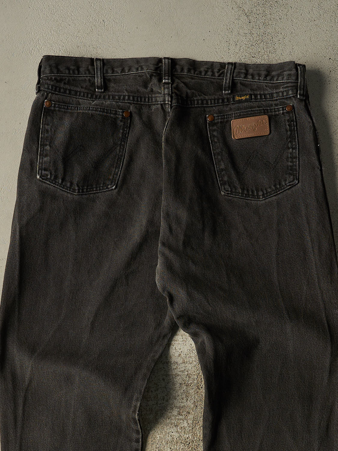 Vintage 90s Faded Black Wrangler Denim Pants (36x33.5)