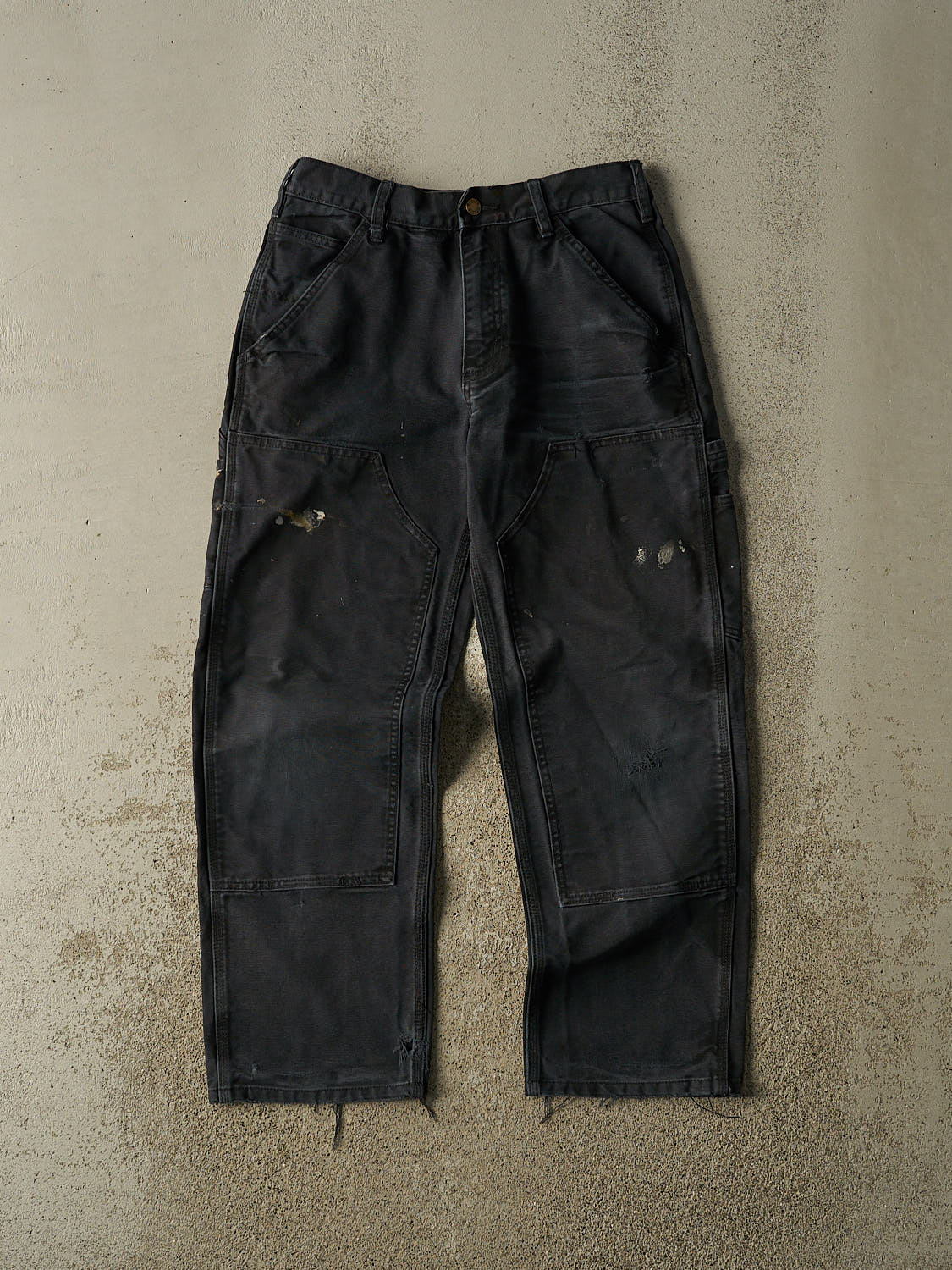 Vintage Y2K Faded Black Dakota Double Knee Carpenter Pants (30x27.5)
