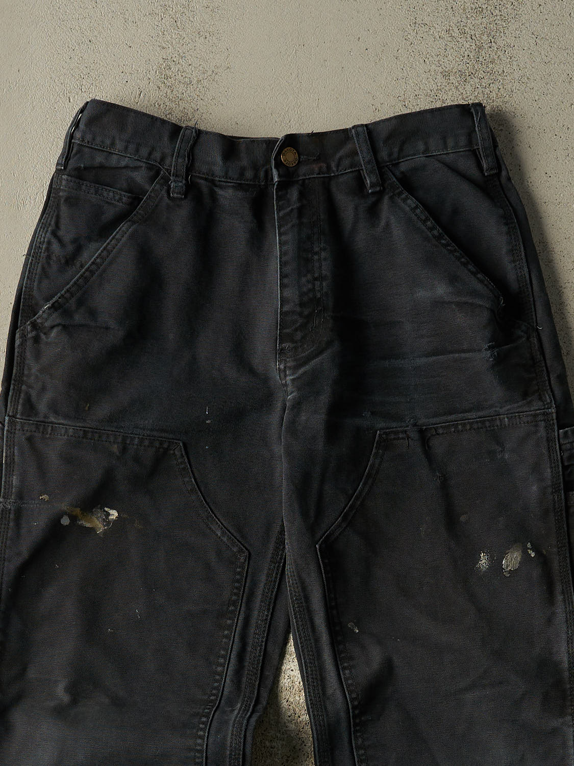 Vintage Y2K Faded Black Dakota Double Knee Carpenter Pants (30x27.5)
