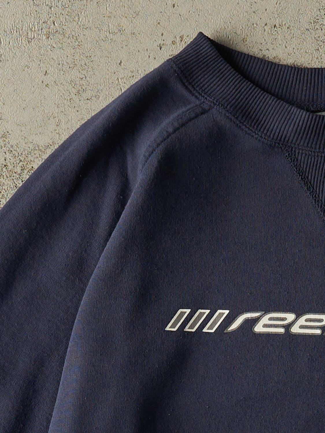 Vintage Y2K Navy Blue Reebok Logo  Crewneck (L/XL)