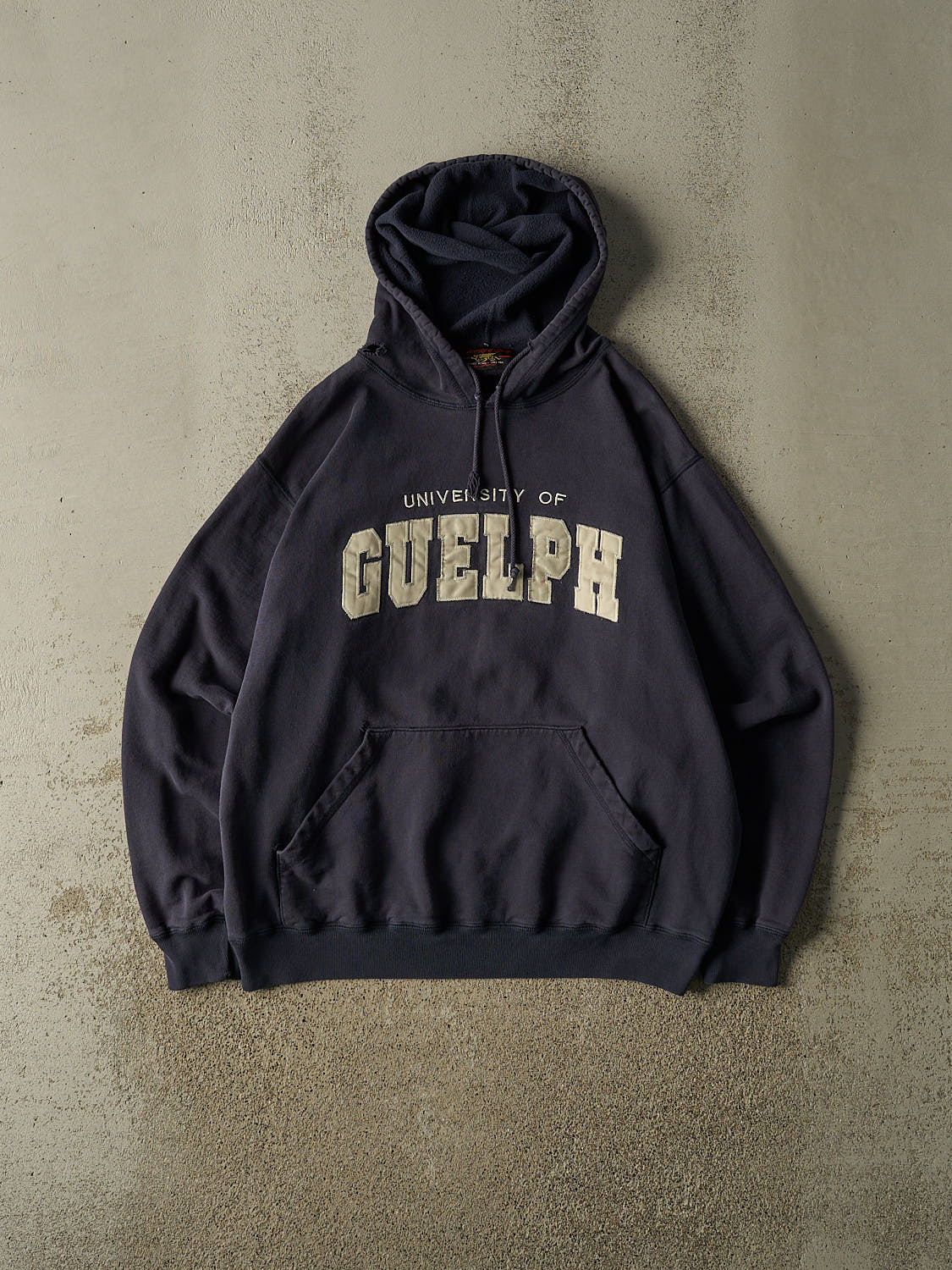 Vintage Y2K Navy Blue University of Guelph Hoodie (XL)