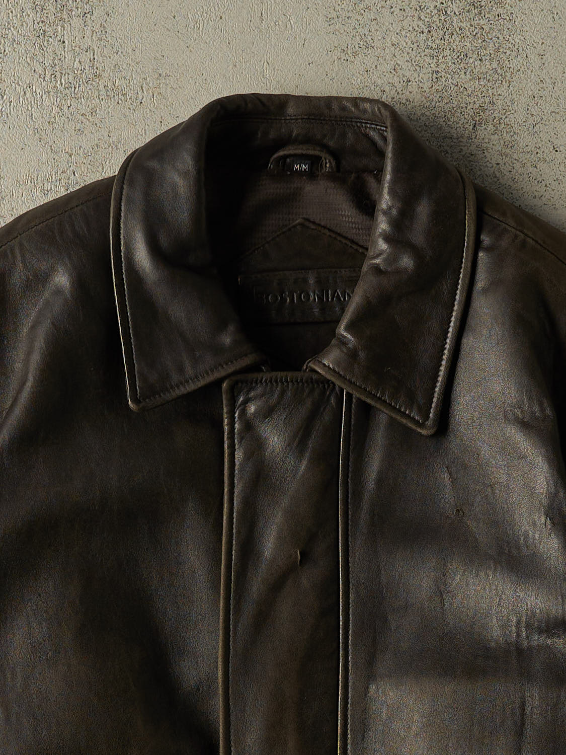 Vintage 90s Brown Bostonian Leather Bomber Jacket (M/L)