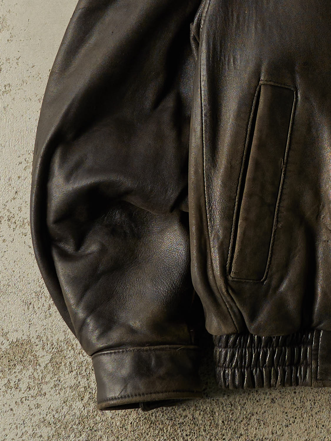 Vintage 90s Brown Bostonian Leather Bomber Jacket (M/L)