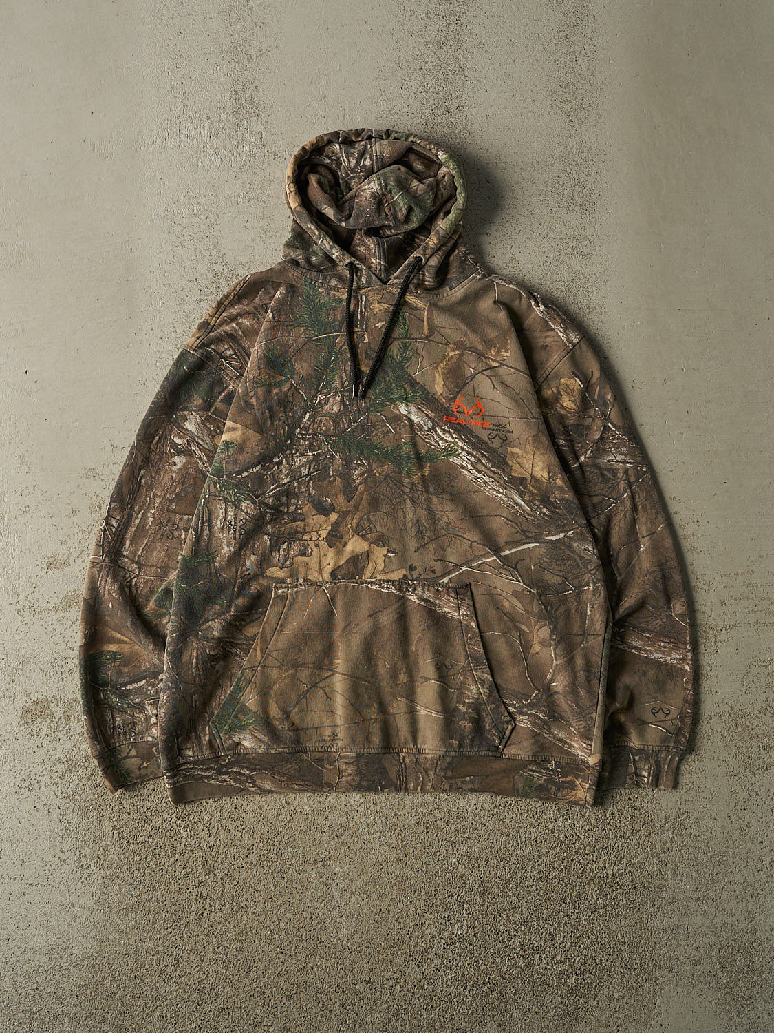 Vintage Y2K Camo Realtree Logo Hoodie (L/XL)