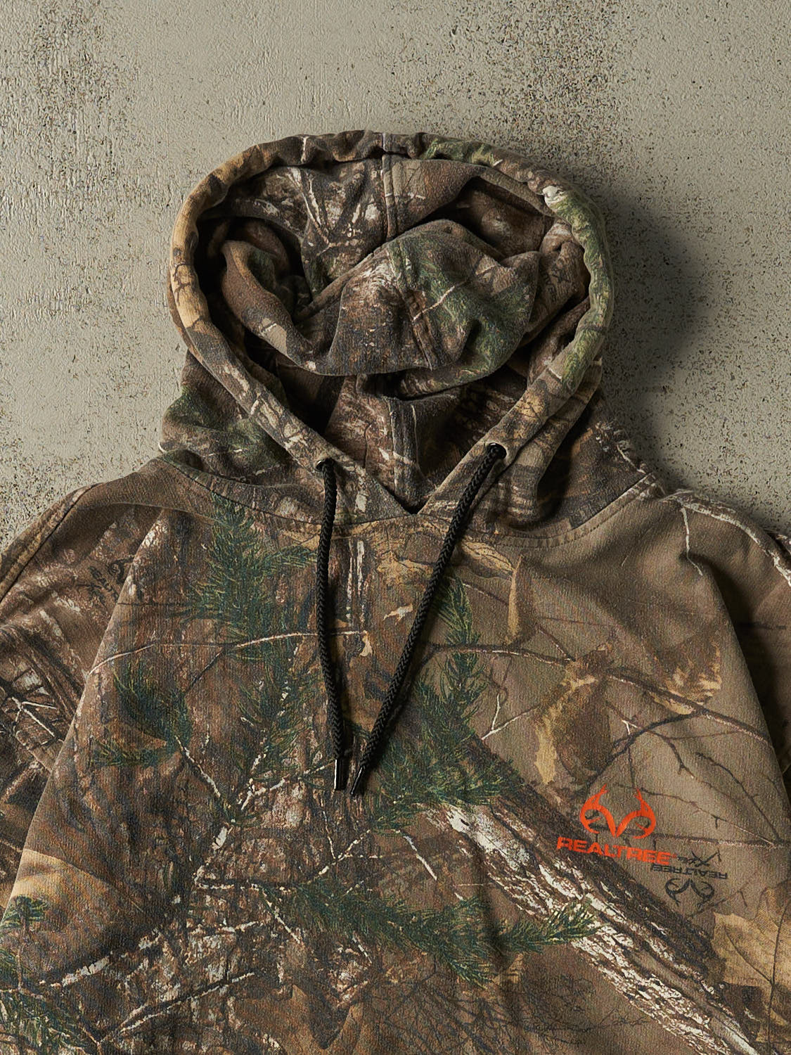 Vintage Y2K Camo Realtree Logo Hoodie (L/XL)