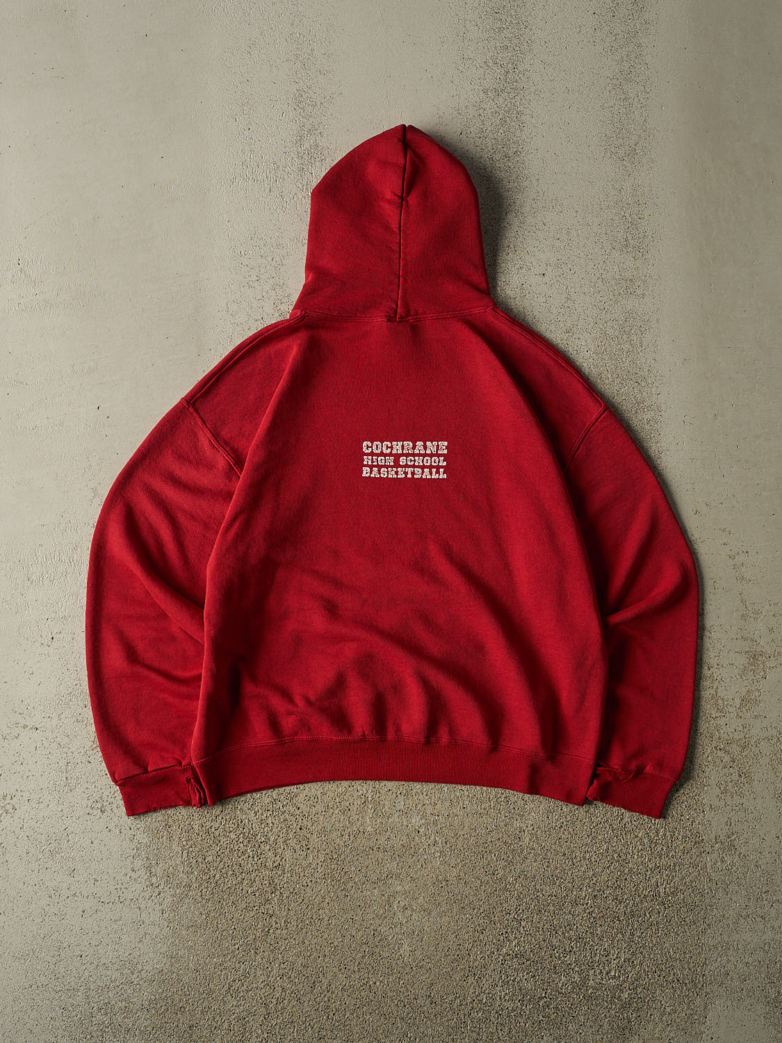 Vintage 90s Red Russell Athletic Cochrane Cobras Basketball Hoodie (M/L)