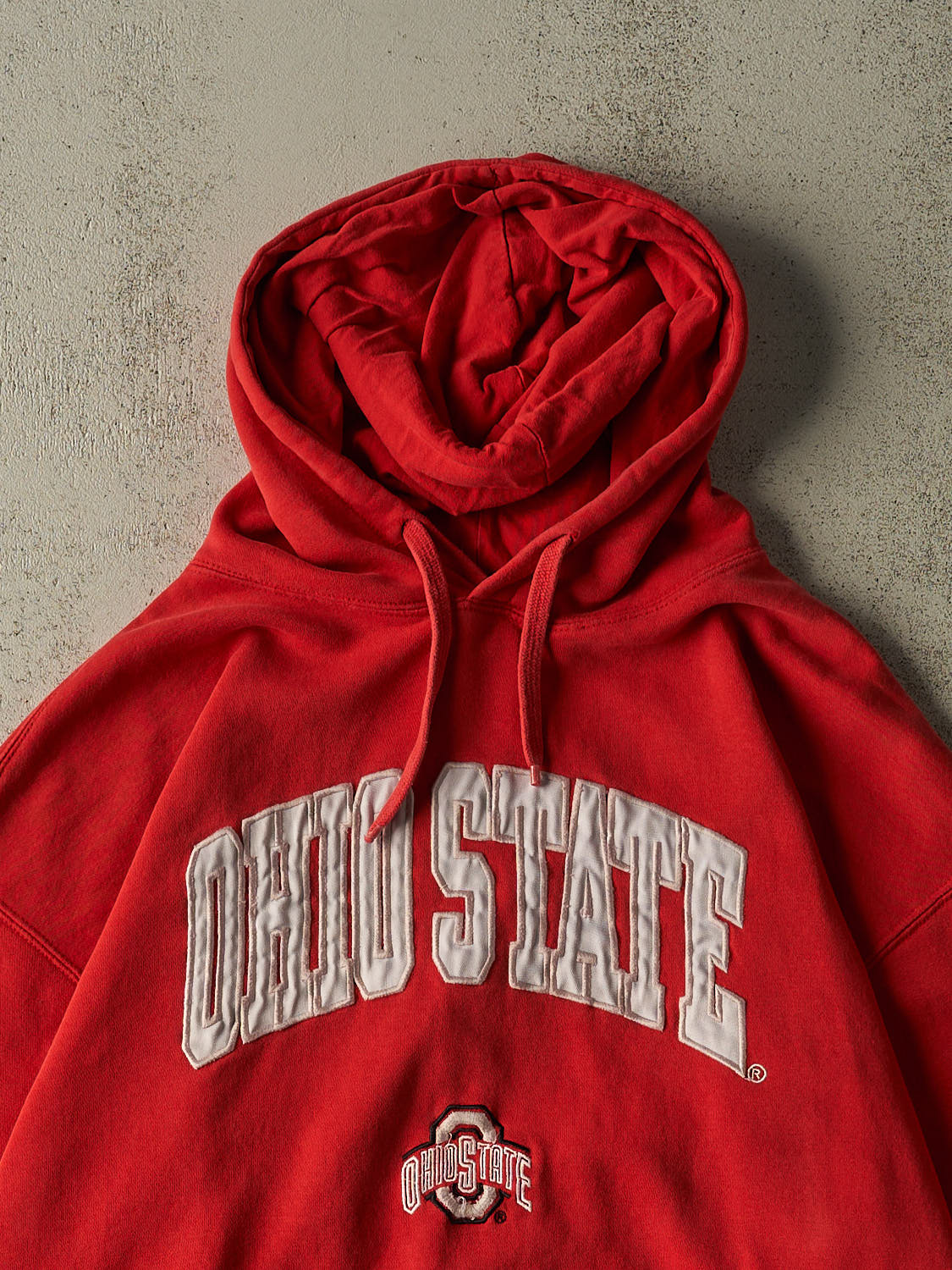 Vintage Y2K Red Ohio State University Embroidered Hoodie (XXL)