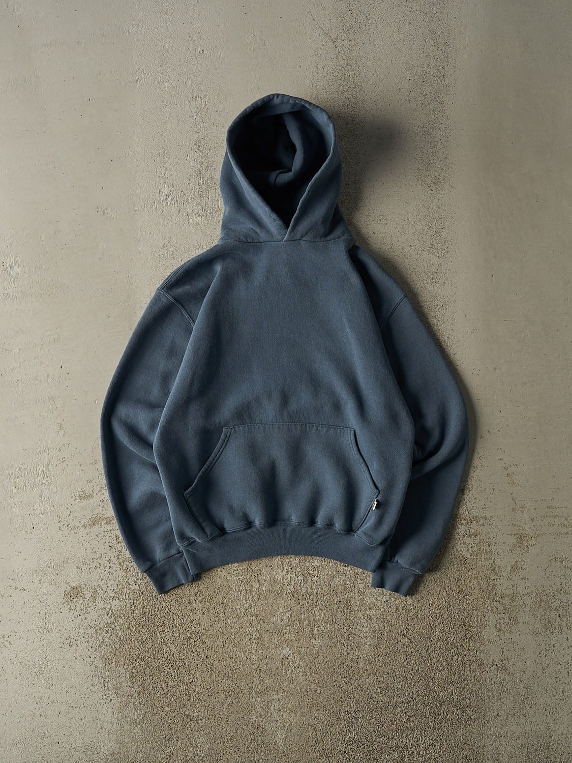 Vintage 90s Slate Blue Russell Athletic Blank Hoodie (S/M)