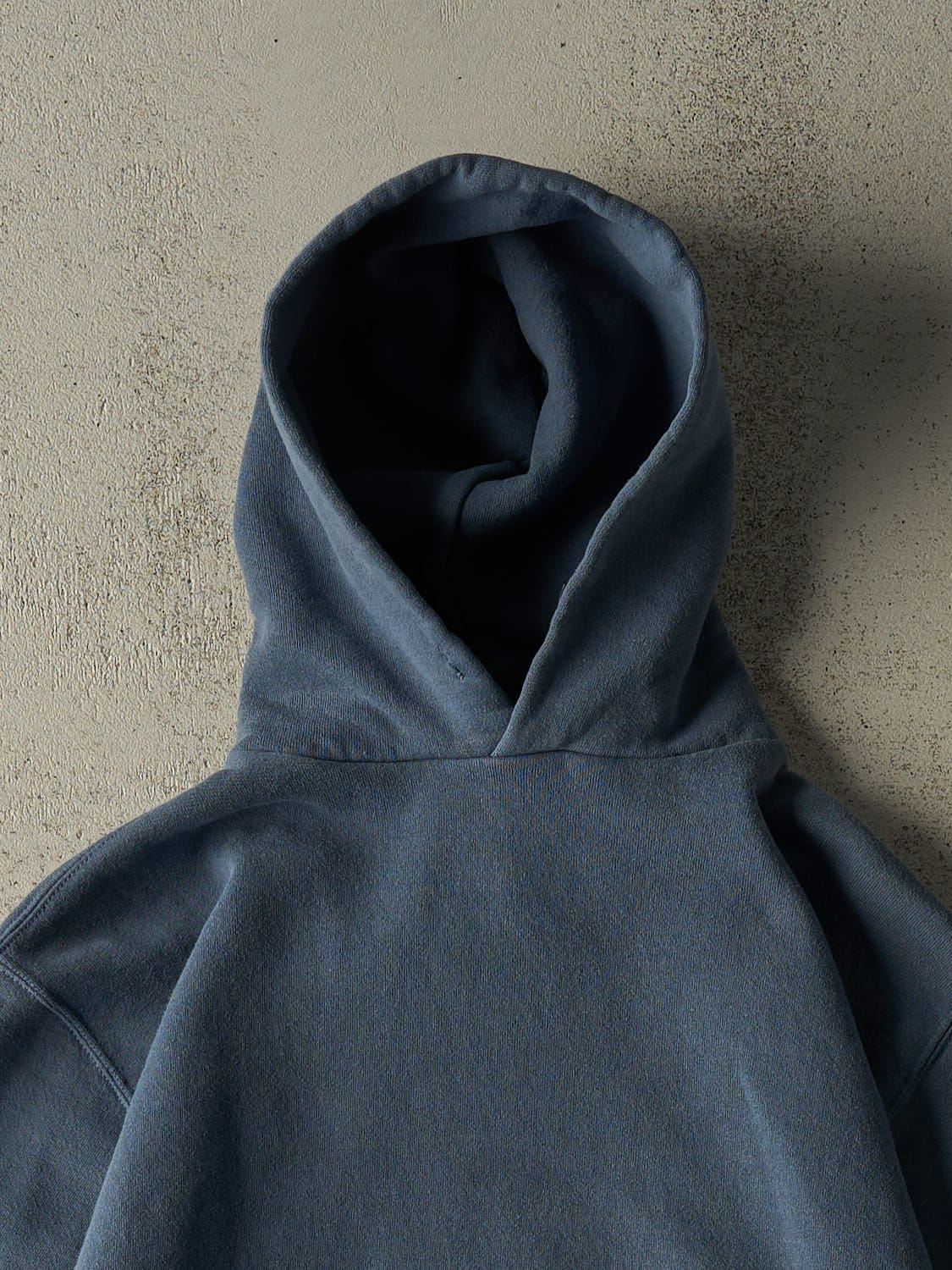 Vintage 90s Slate Blue Russell Athletic Blank Hoodie (S/M)