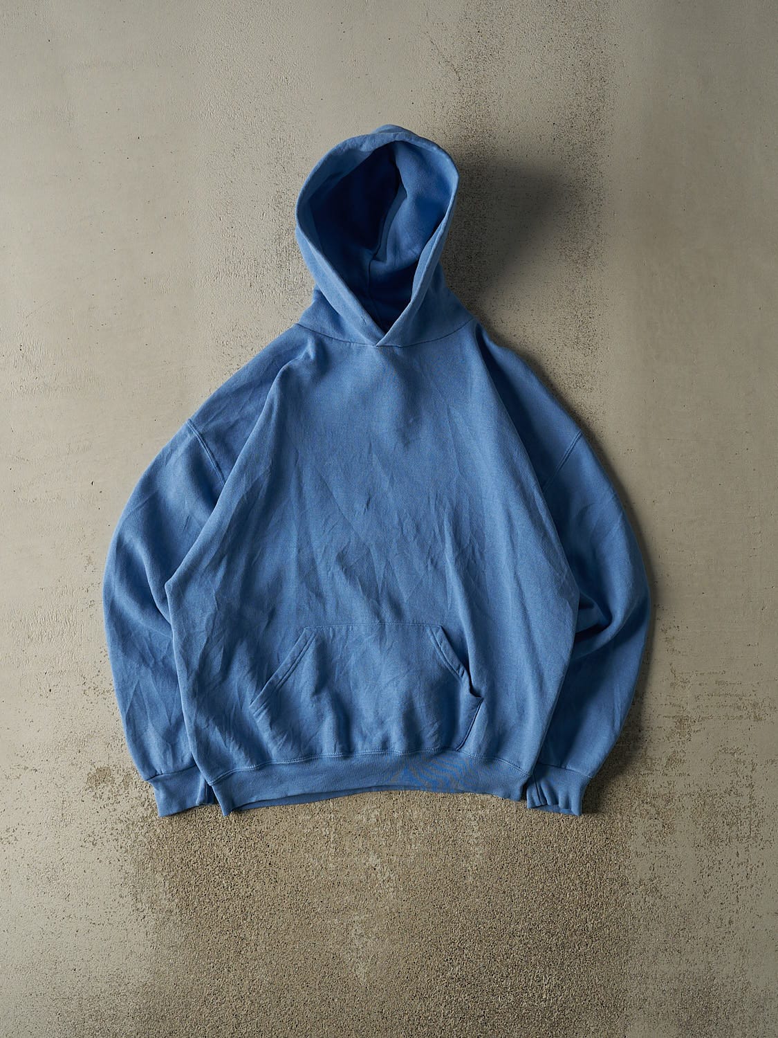 Vintage Y2K Blue Blank Hoodie (XL)