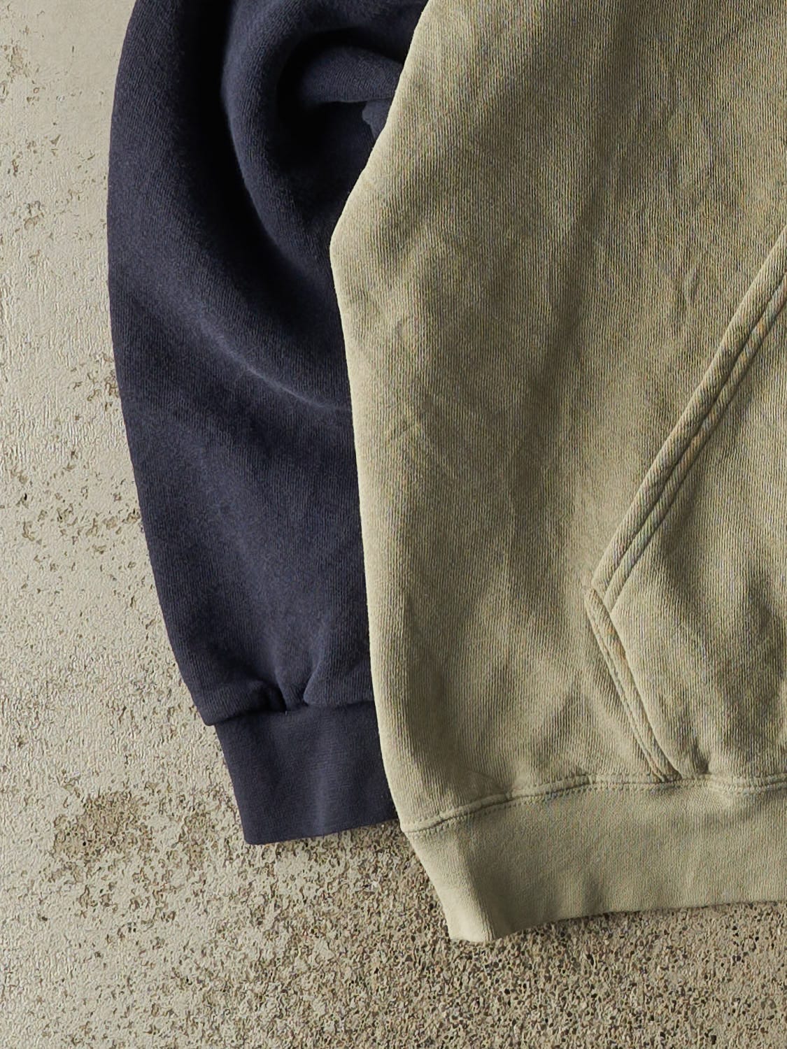 Vintage 90s Beige & Navy Nike Hoodie (XL/XXL)