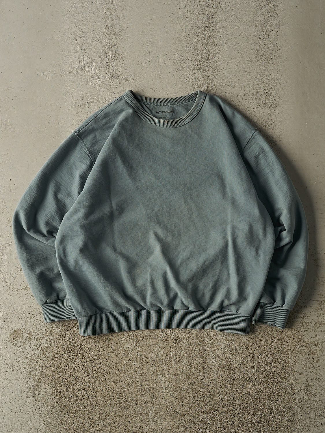 Vintage Y2K Washed Green Wind River Blank Crewneck (L)