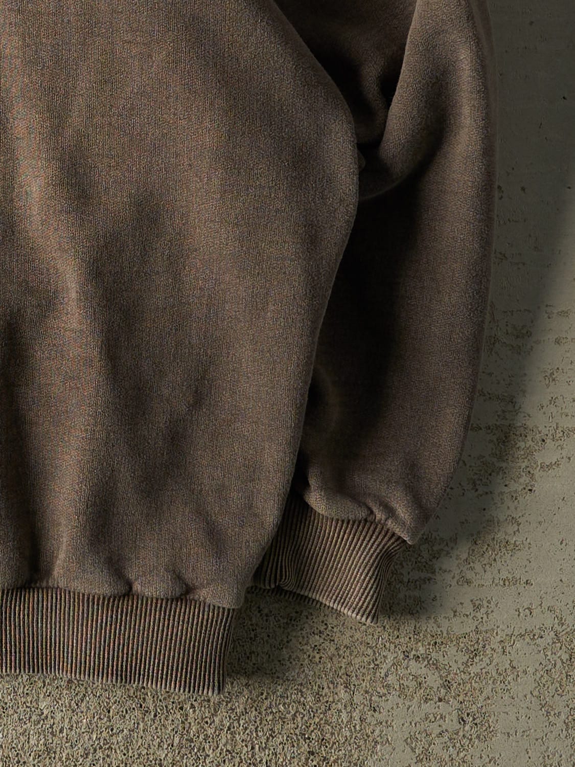 Vintage Y2K Brown Non-Fiction Quarter Button Sweater (L/XL)