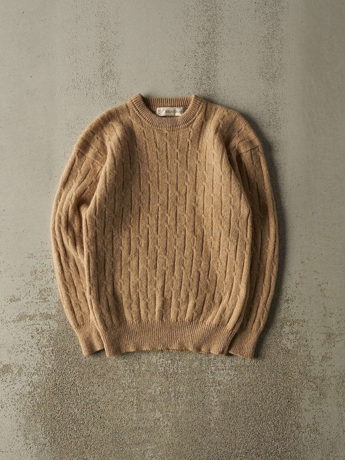 Vintage 80s Beige Patterned Knit (S)