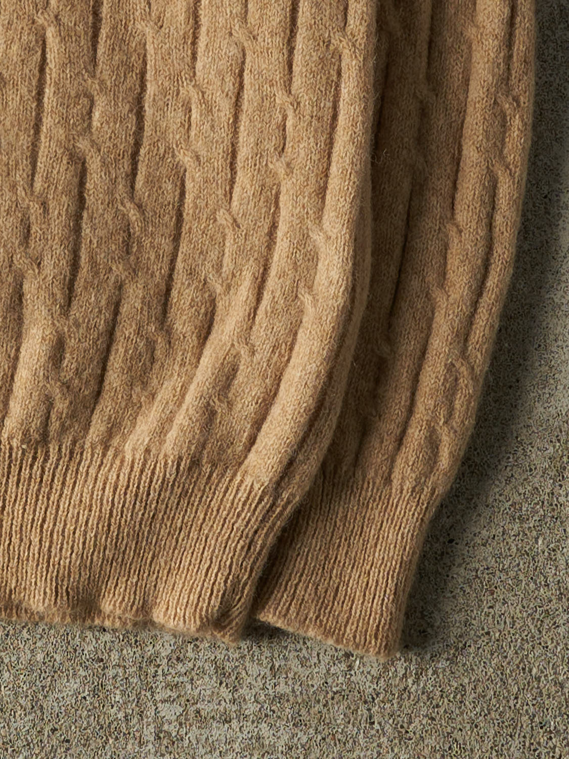 Vintage 80s Beige Patterned Knit (S)