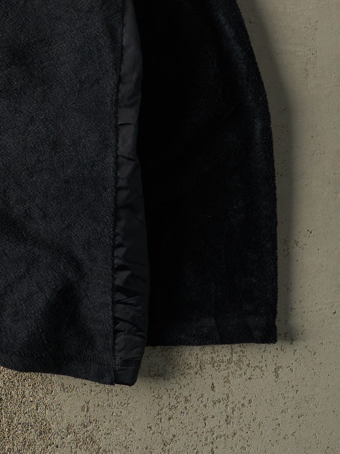 Vintage 90s Faded Black Nike Embroidered Zip Up Fleece (XXL/XXXL)