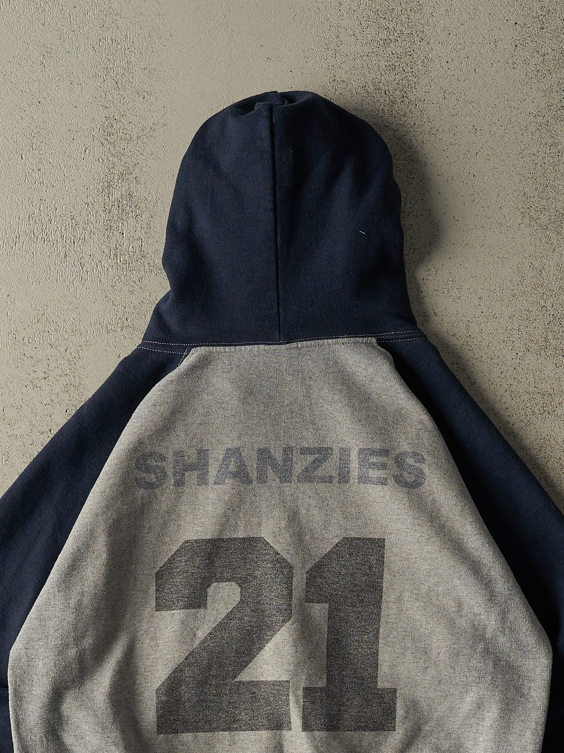 Vintage 90s Grey Blue Ballers Hoodie (S/M)