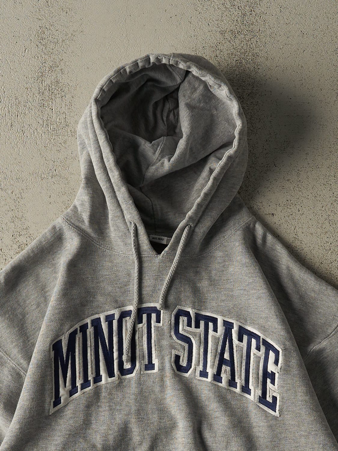 Vintage 90s Grey Minot State Hoodie (M)