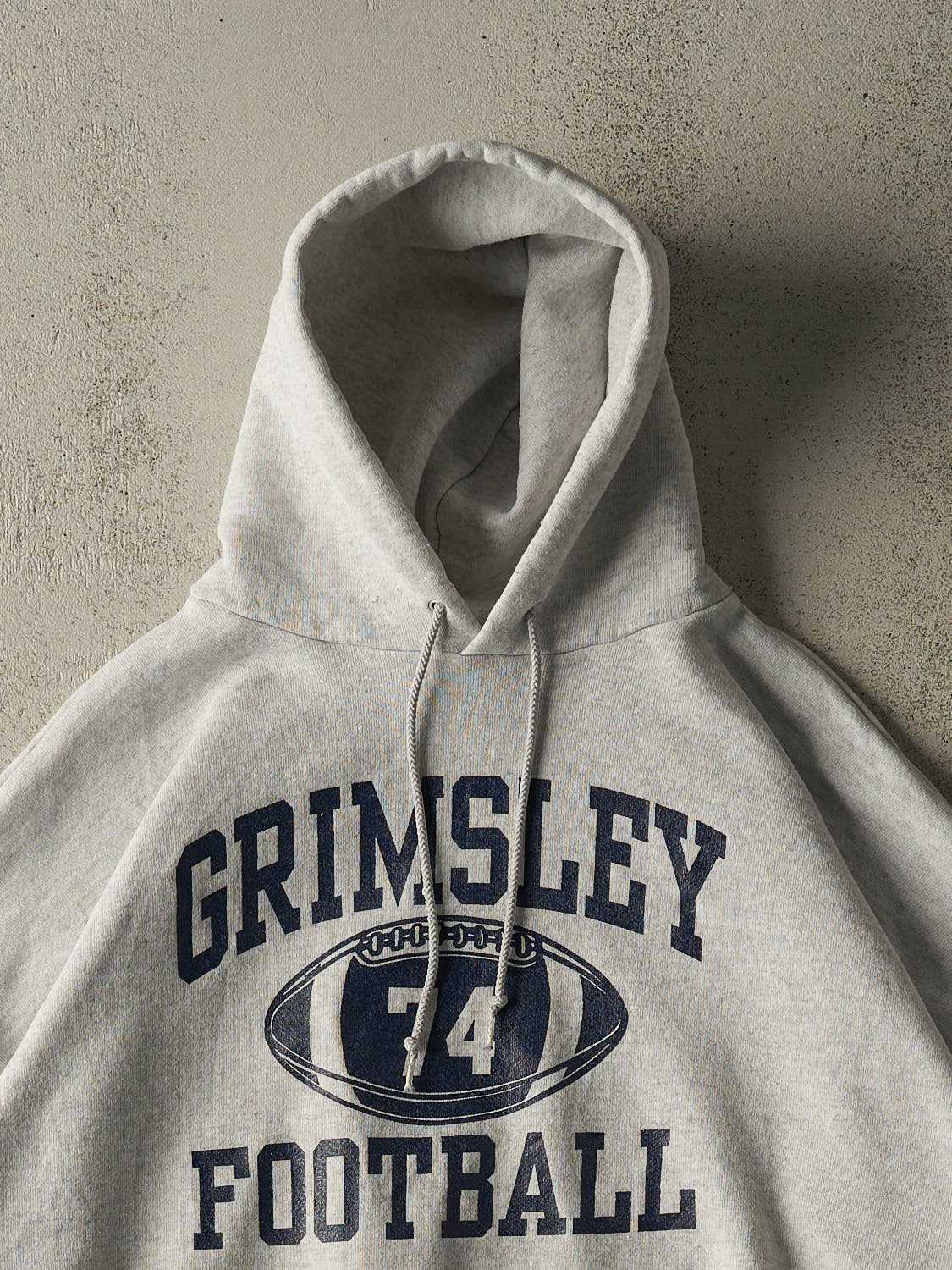 Vintage 90s Heather Grey Champion Grimsley Football Hoodie (XL/XXL)