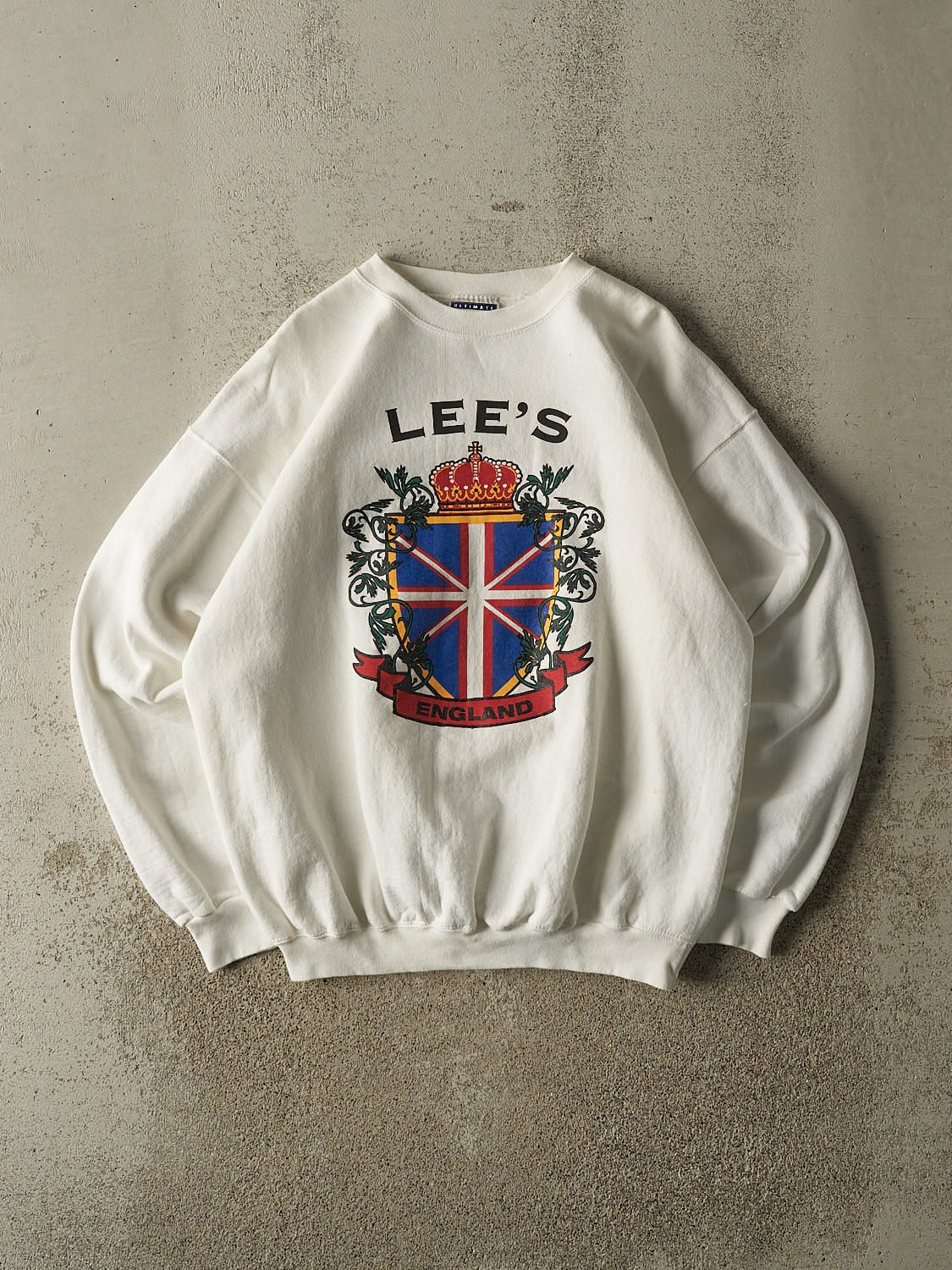 Vintage 90s White Lee's England Crewneck (L)