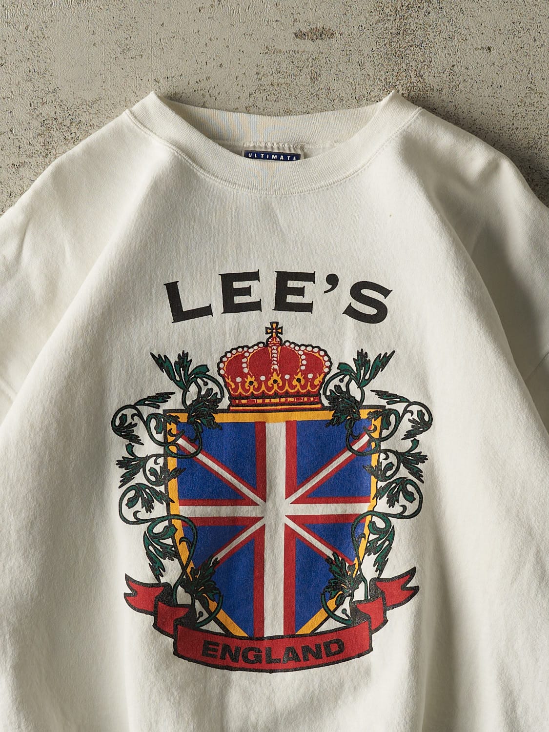 Vintage 90s White Lee's England Crewneck (L)