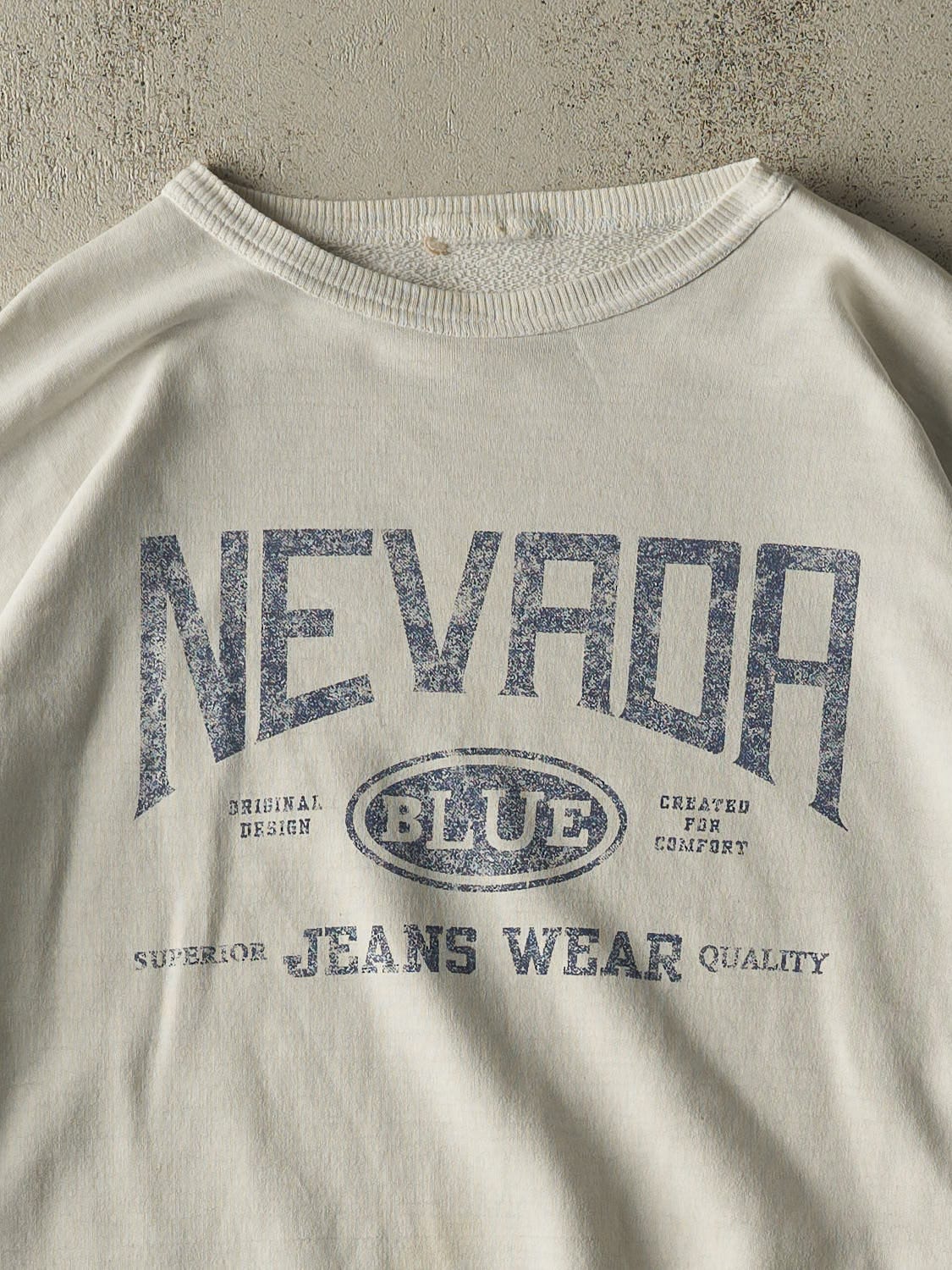 Vintage 90s Beige Nevada Jeans Crewneck (XXL)