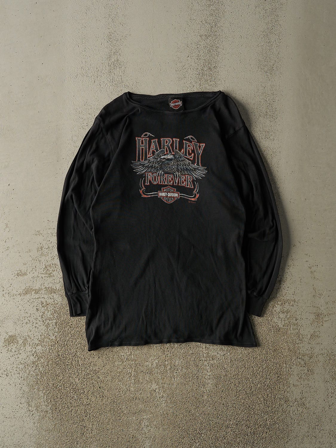 Vintage 10' Black Harley Davidson Edmonton Alberta Long Sleeve (S/M)