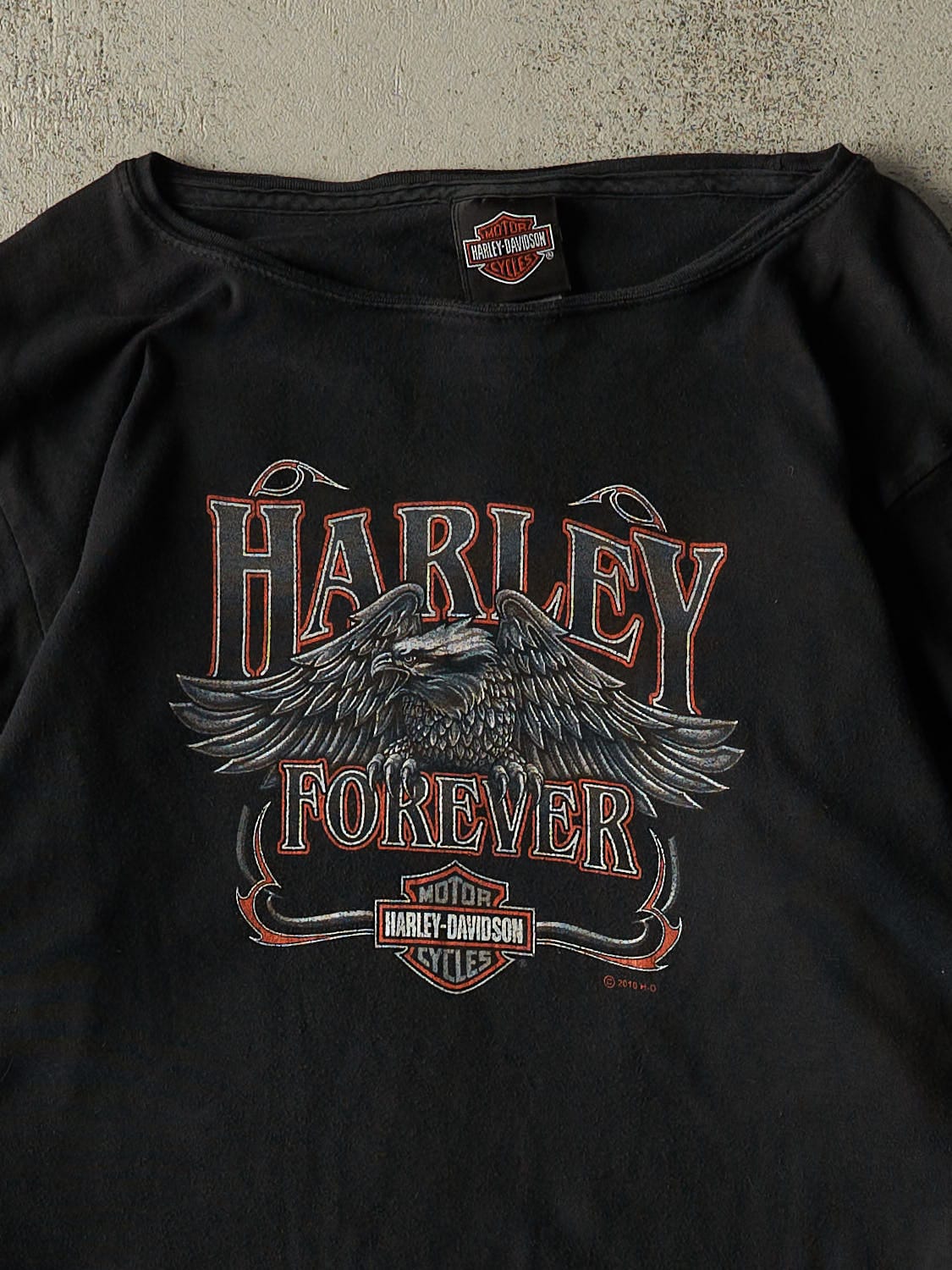 Vintage 10' Black Harley Davidson Edmonton Alberta Long Sleeve (S/M)