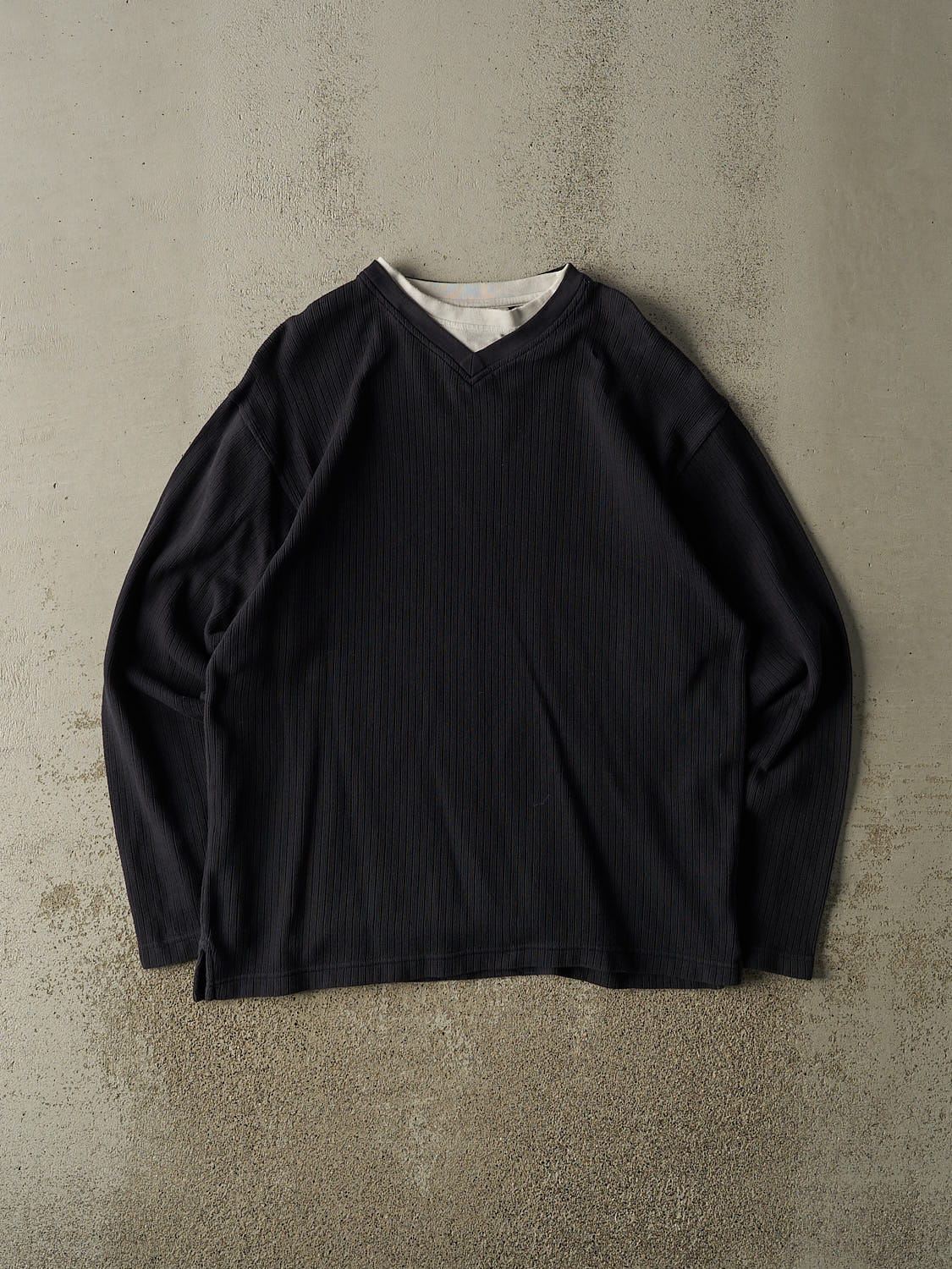 Vintage 90s Black Double Neck Long Sleeve (L/XL)