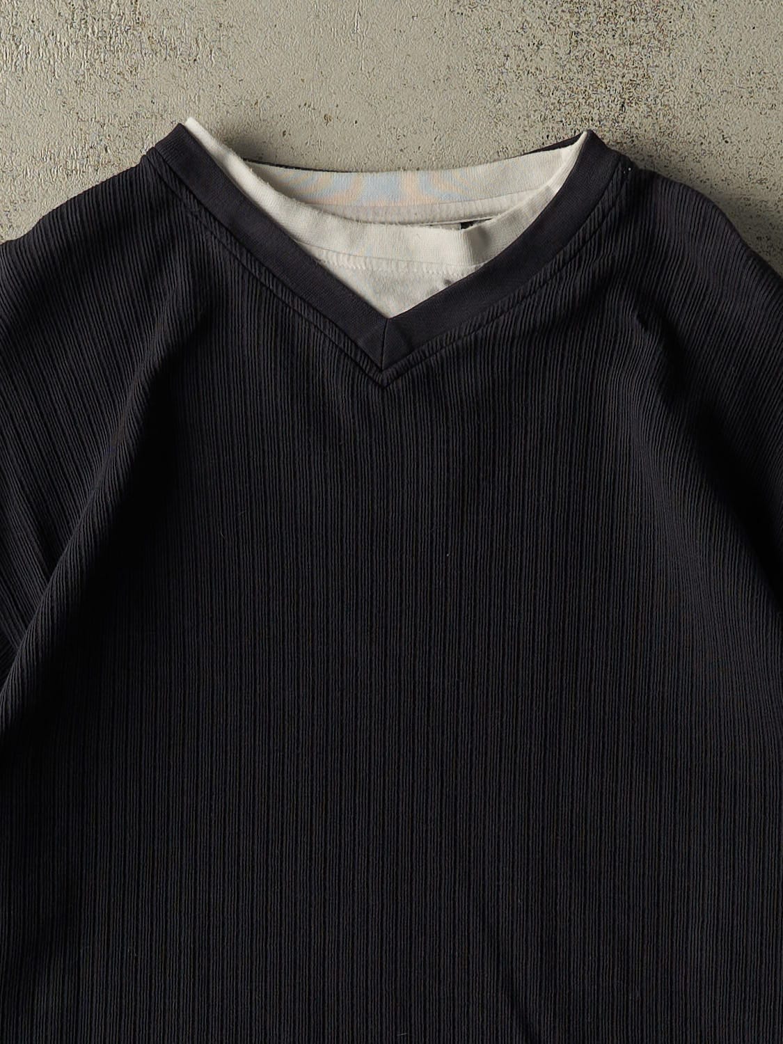 Vintage 90s Black Double Neck Long Sleeve (L/XL)