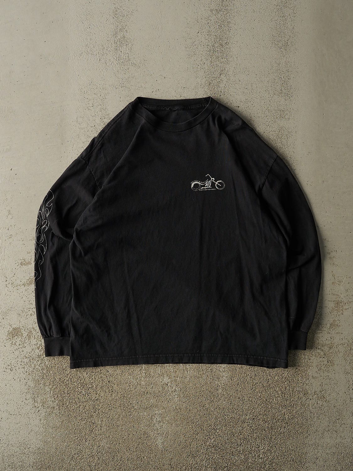 Vintage Y2K Black Mickey's Radicals Biker Flame Long Sleeve (L/XL)