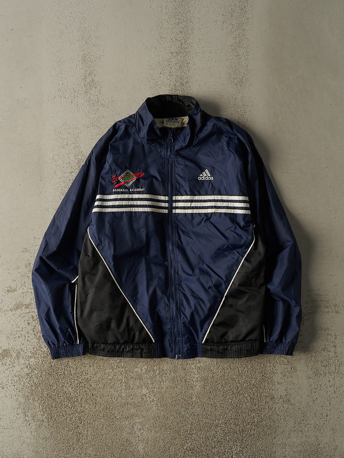 Vintage 90s Navy Blue Adidas Windbreaker Jacket (M/L)