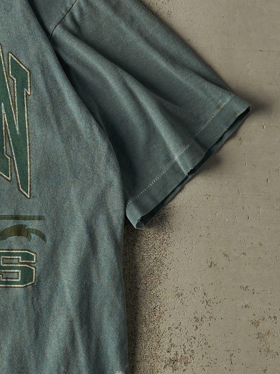 Vintage 80s Washed Green University of Oregon Ducks Tee (L/XL)