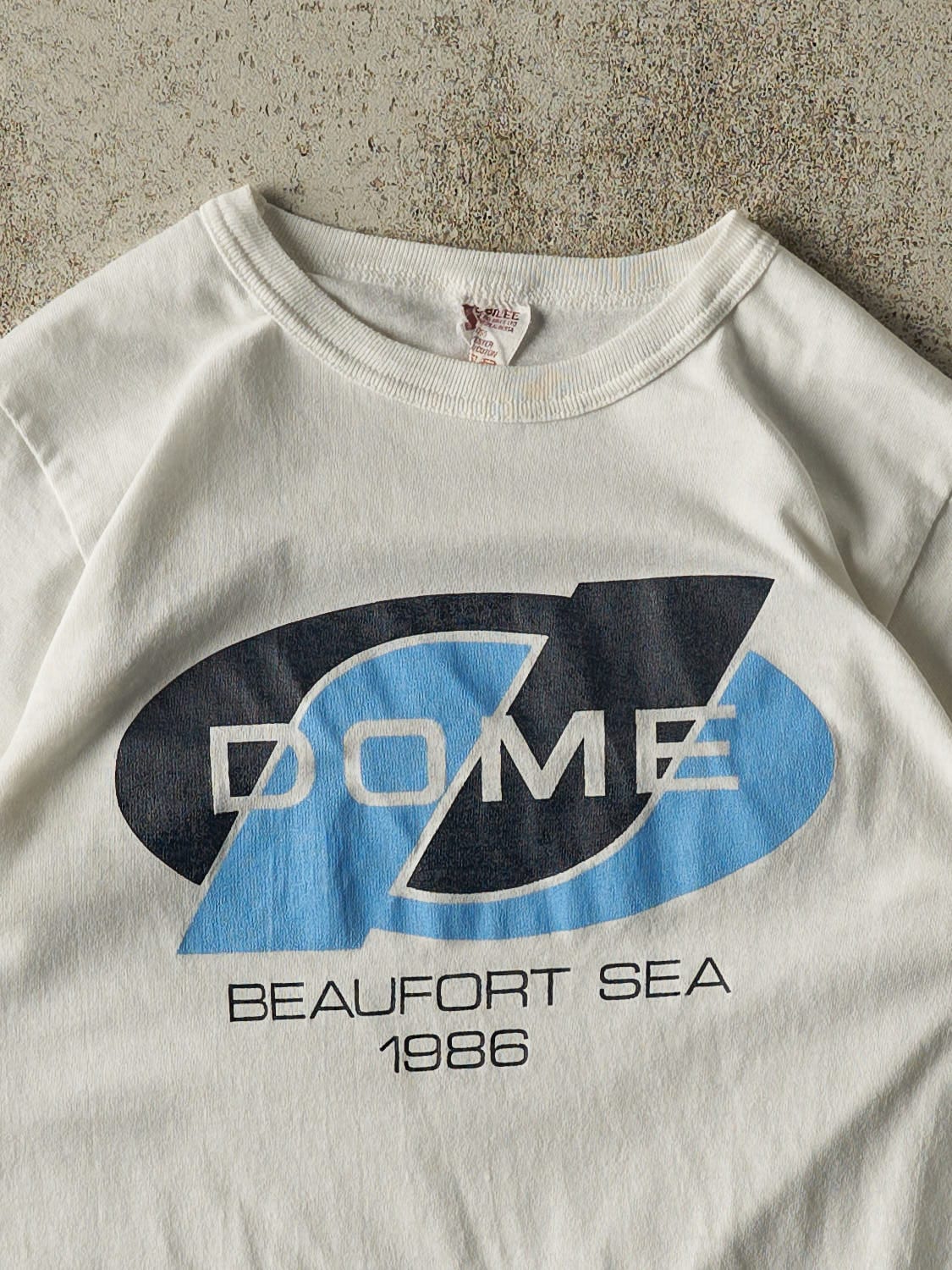 Vintage 86' White Dome Ringer Tee (XXS)