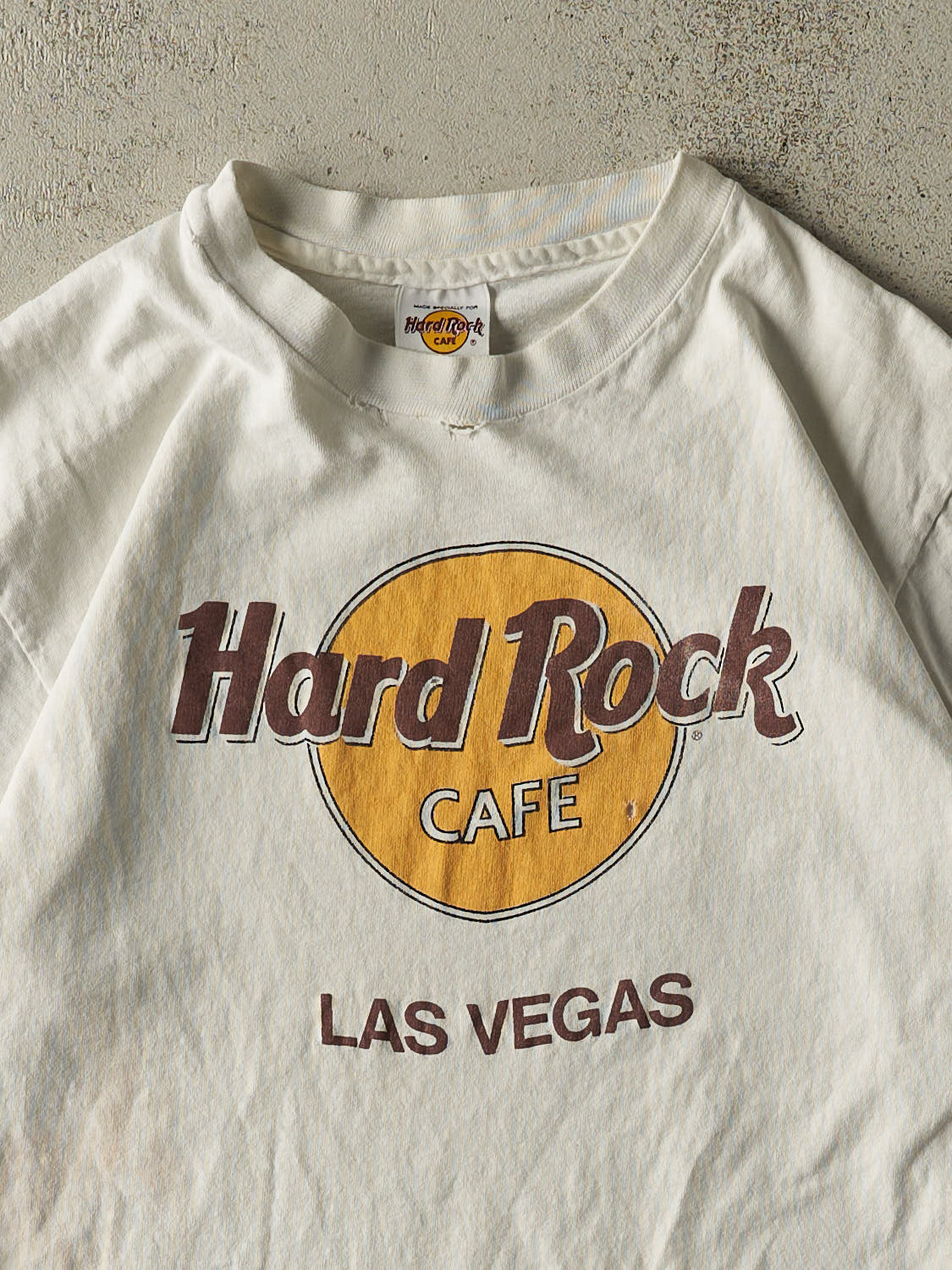 Vintage 90s White Hard Rock Cafe Las Vegas Tee (XS/S)