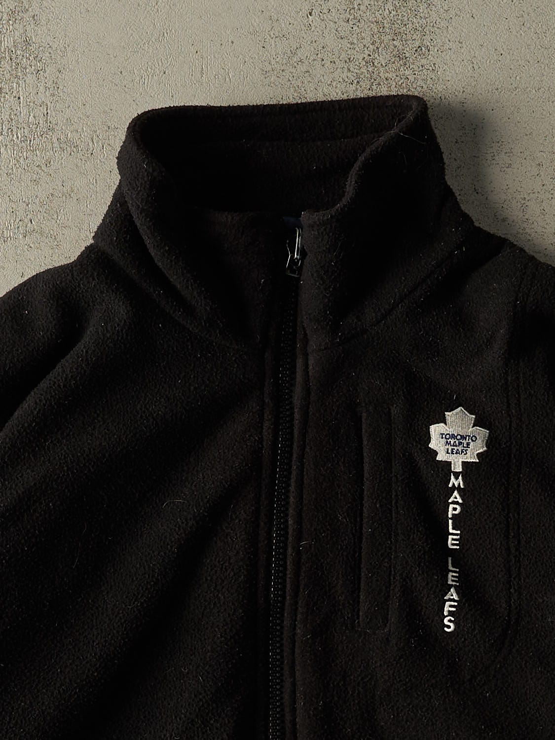 Vintage 90s Blue Toronto Maple Leafs Reversible Fleece Windbreaker Jacket (XL)
