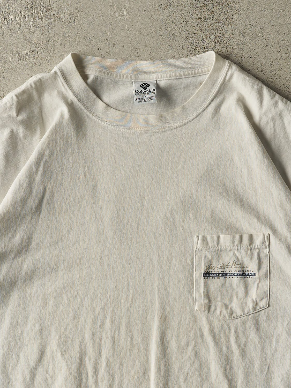 Vintage 90s White Columbia Mike Stidham Fishing Pocket Tee (XL)