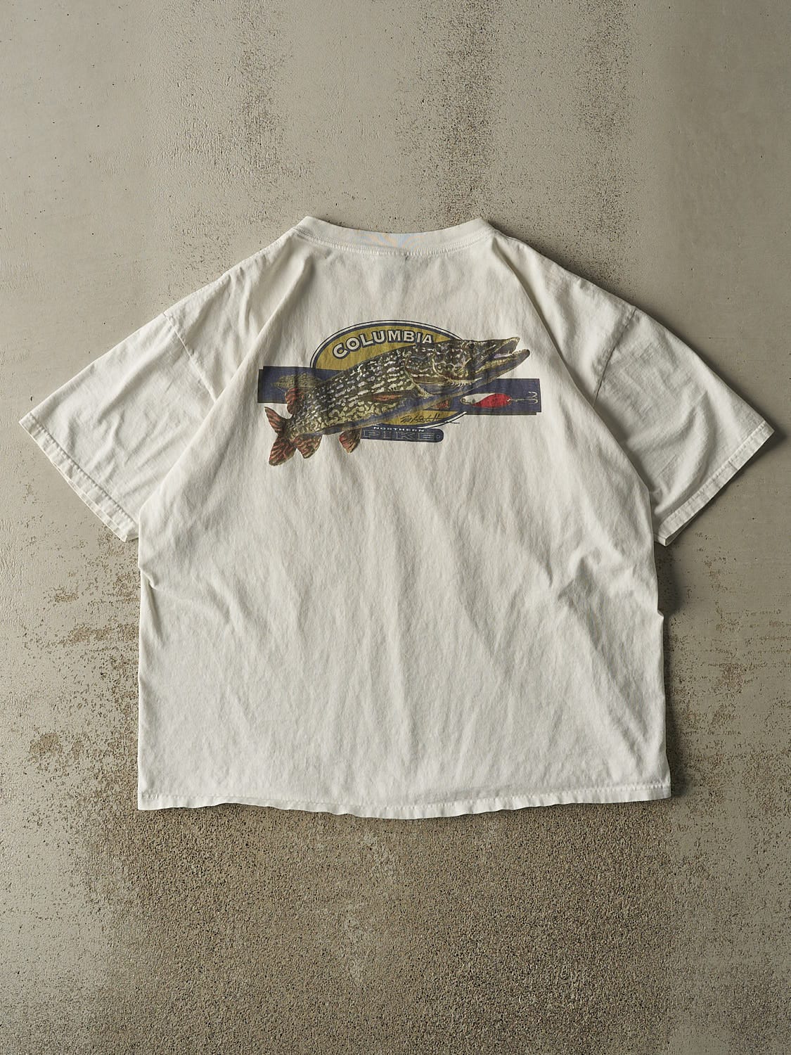 Vintage 90s White Columbia Mike Stidham Fishing Pocket Tee (XL)