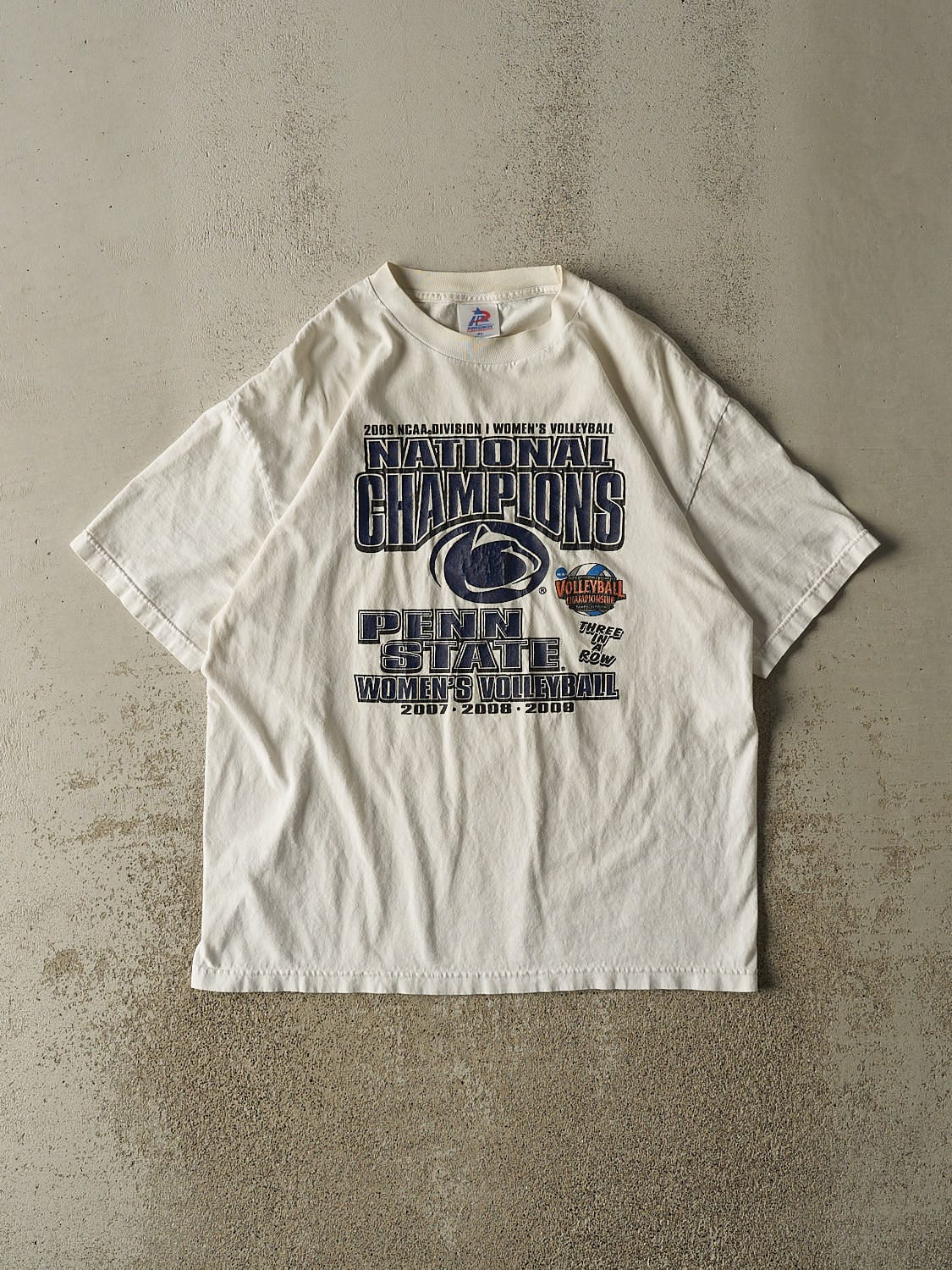 Vintage 09' White Penn State National Champion Tee (L/XL)