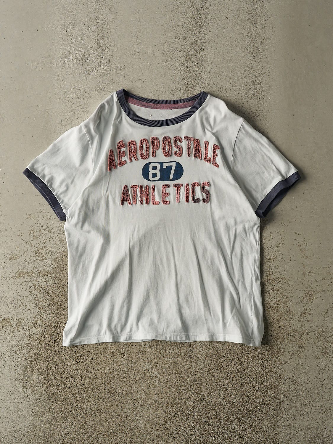Vintage Y2K White Aeropostale Ringer Tee (L)