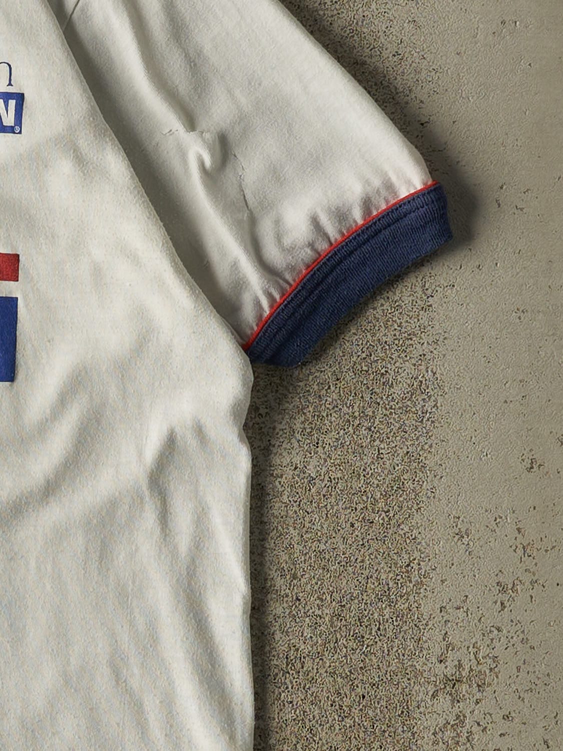 Vintage 80s White Nissan Ringer Tee (XS/S)